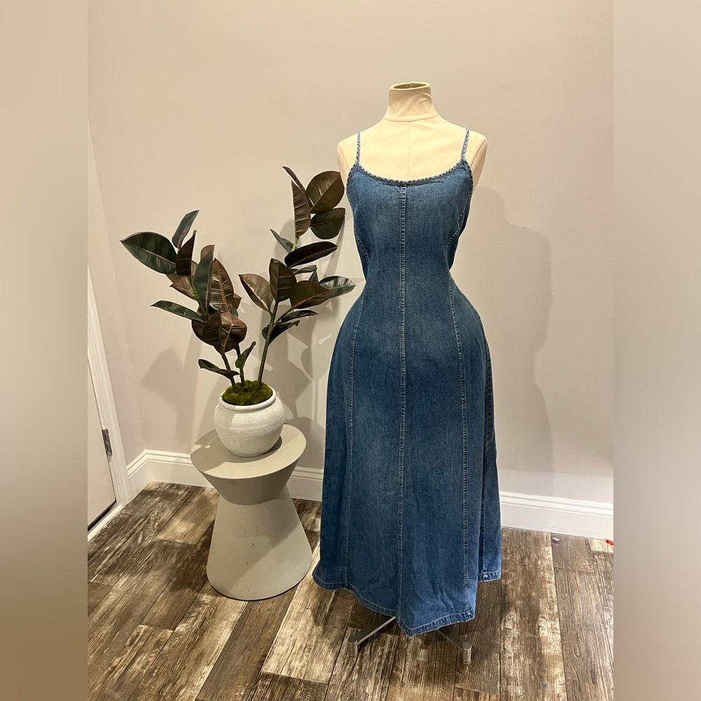 Vintage Laura Ashley - Denim dress - Picture 4 of 5